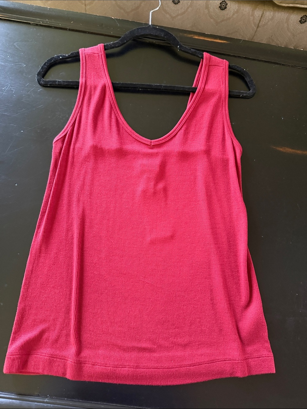 Women’s darker red  v  Neck Tank Top style # 4381
